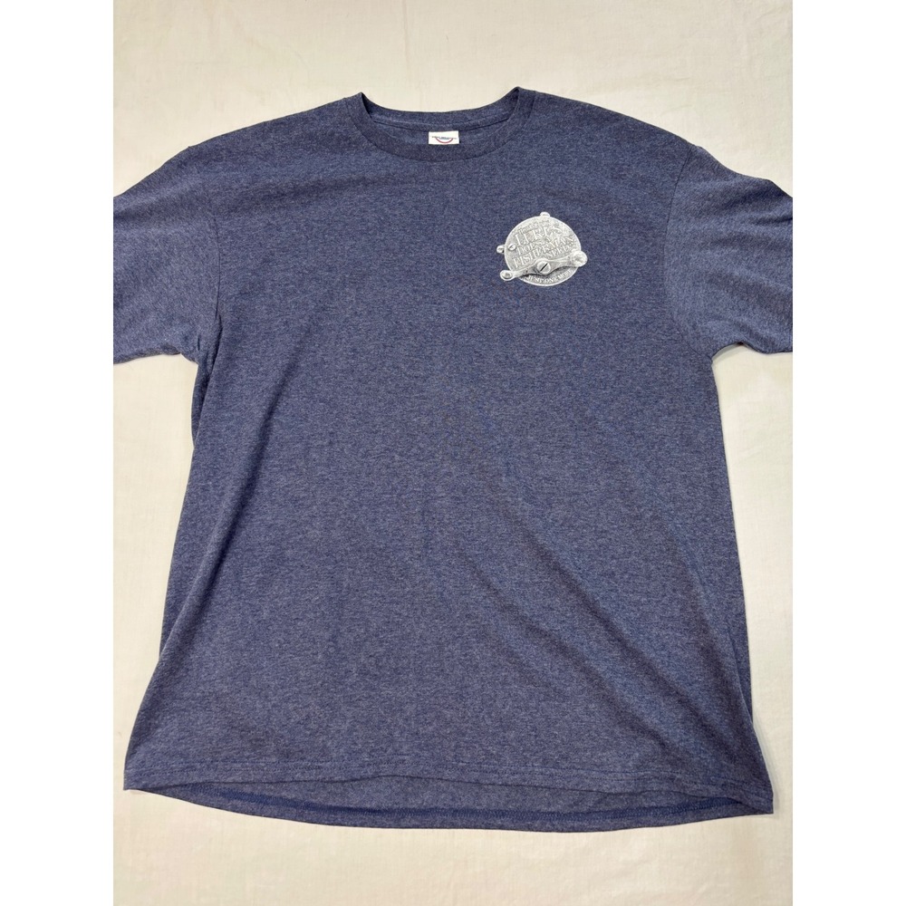 Delta Pro Weight Mens Large Fishing Lures Graphic T-Shirt Navy Blue Heather
